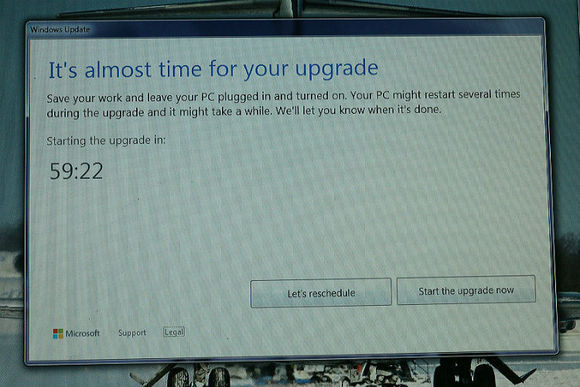 Уведомление Windows 10
